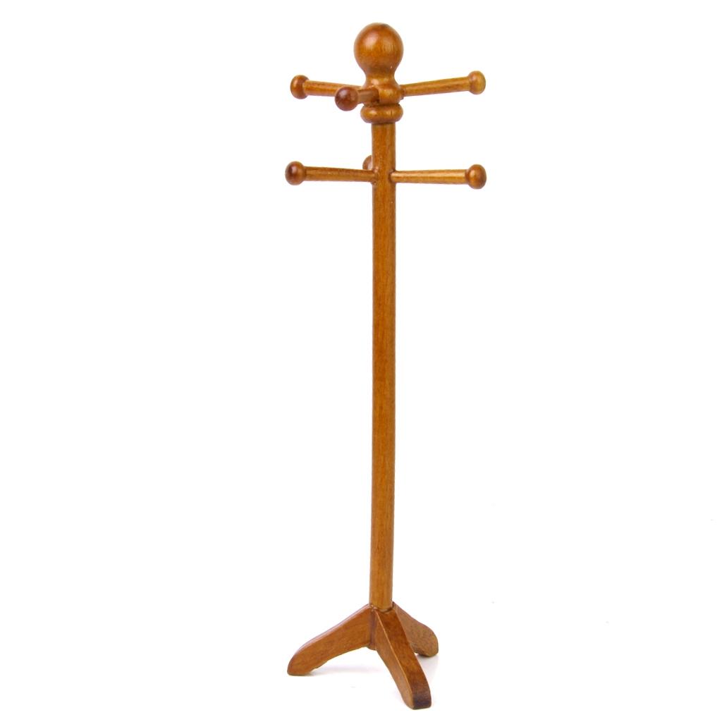 1/12 Классический кукольный домик Миниатюрная мебель Украшение дома Дерево для одежды Около 13,5 см