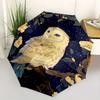 1pc Owl Enchanted Night Automatic Opening and Closing Umbrella - Small Umbrella Suitable for Various Occasions Y064
