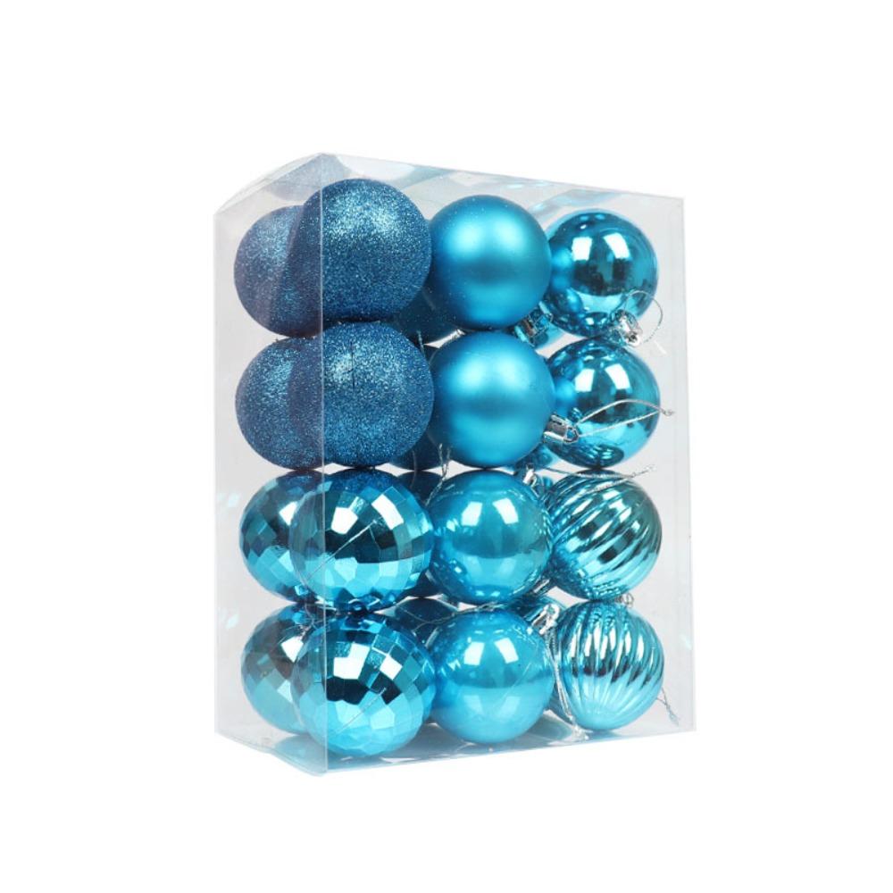 24 шт. Пластиковые подвесные рождественские шары, блестящие подвески на елку, новогодний подарок