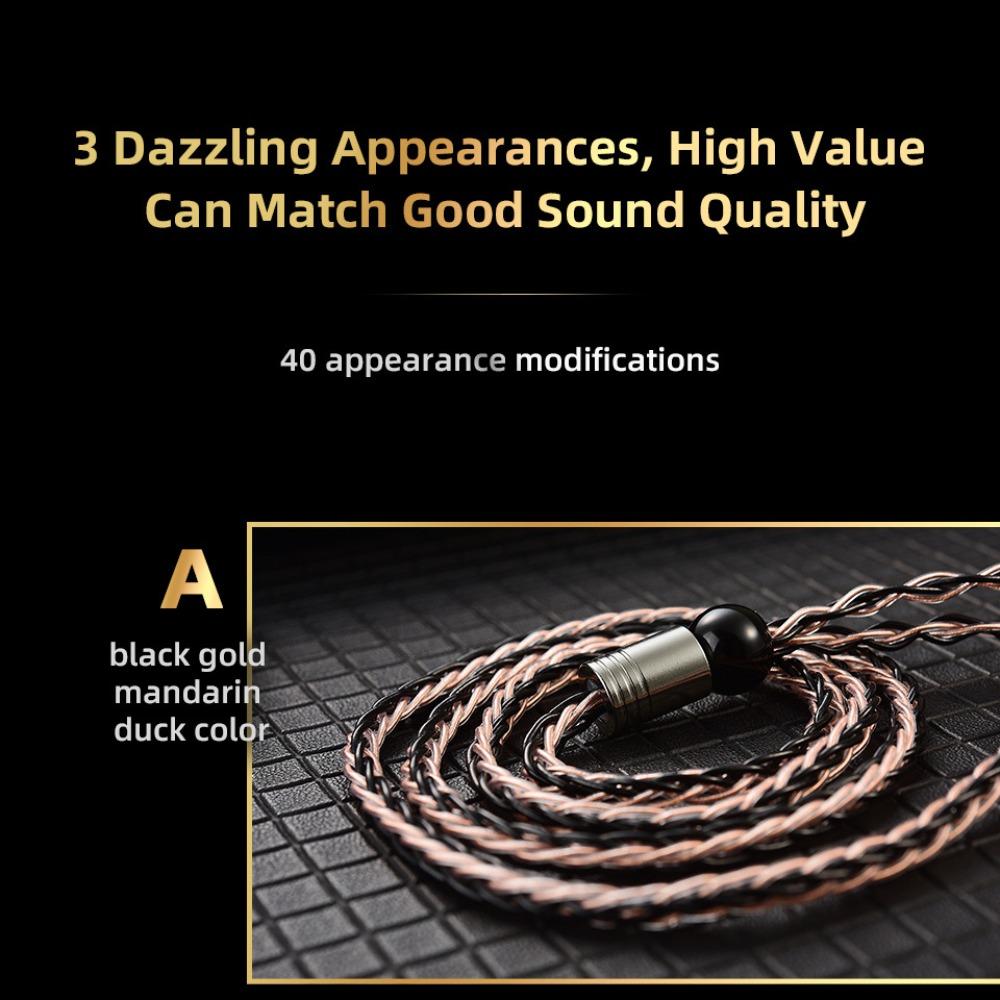 QKZ T1 Eight Silver -plated Upgrade Line 3.5 Plug 0.75 2PIN Headset Upgrade Line