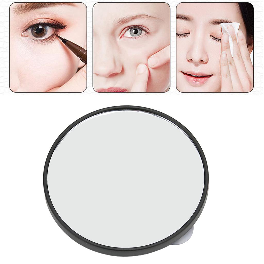 Увеличительное зеркало для макияжа на присоске, многократное увеличение, двойные присоски высокого разрешения, круглое зеркало для макияжа для путешествий