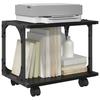 Printer Stand Black Oak Effect 41 x 28 x 33.5 cm