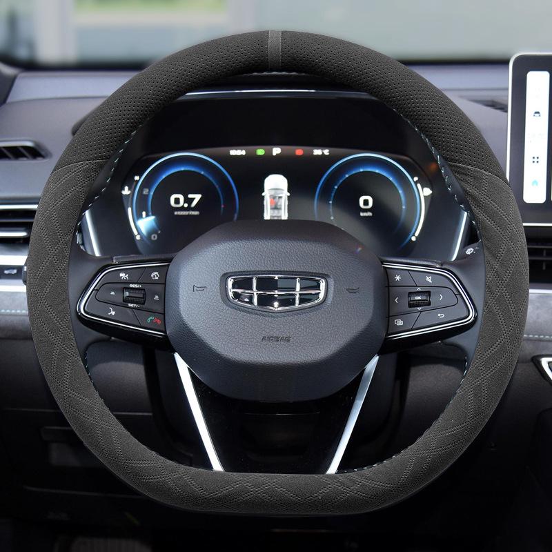 Чехол на руль Geely Xingrui 2023 - Замша Плюш, Универсальный для всех сезонов.