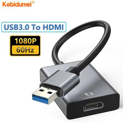 Адаптер видеовыхода USB 3.0 на HDMI 1080P, кабель-конвертер для нескольких дисплеев, внешний, для проектора, ноутбука, монитора, ПК, Windows 7/8