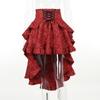 Spring Summer Women's  Jacquard Bandage Skirt Red Short Skirt Lolita Style High Waist Cinched Waist Trailing Skirt