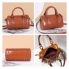 Women's Boston Bag Fashion Shoulder Bag Large Capacity Leather Handbag