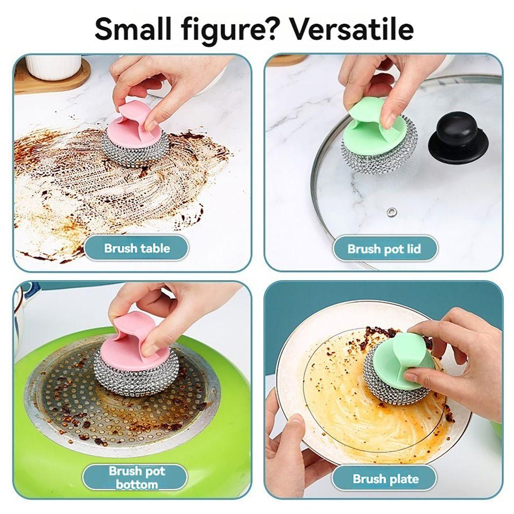 С ручкой щетки для мытья посуды для удаления масла инструмент для мытья посуды чистящий шарик для уборки