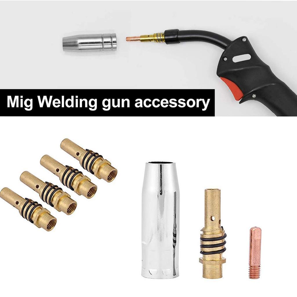Lndb 26 шт. Комплект принадлежностей для сварочного пистолета MIG Сопло Контактный наконечник сварочной горелки Аксессуары для сварочной горелки Керамическое сопло Контактный наконечник сопла