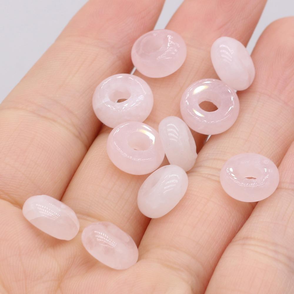 Round Bead Big Hole Loose Beads Agates Lotus Perforated Beads Agates Stone Beads Jewelry Making