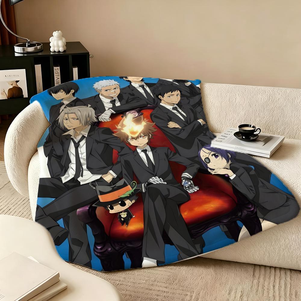 Аниме K-Katekyo Hitman Reborn Плед Фланелевый Идеально для Дивана Офиса Кровати Путешествий Сна Чтения Отдыха Кемпинга Четыре сезона