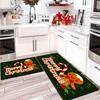 2 шт. Рождественский кухонный ковер, придверный коврик для прихожей, декоративный ковер для гостиной и спальни, коврик для пола с противоскользящим покрытием для балкона и коридора