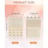 Bra Extender 4-Pack, 3-Row 4-Hook Adjustable Design, Solution for Tight Bras - Beige & Black