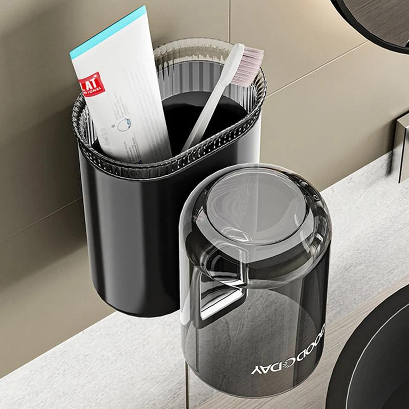 1 комплект держатель для зубных щеток для мытья стаканов настенное хранение зубной пасты многофункциональная стойка для хранения принадлежностей для ванной комнаты