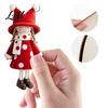 Natural Wood Craft Decor Red And White Doll Hanging Pendants for Christmas Tree Decorative Wooden Girls Festive Party Supplies Ornament Seasonal