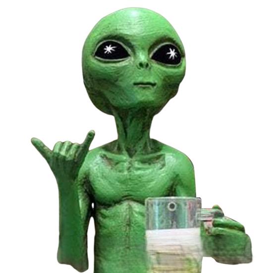 Украшение для сада с защитой от ультрафиолета, статуя инопланетянина, расписанная вручную, забавная грубая скульптура инопланетянина, украшение для дома и двора