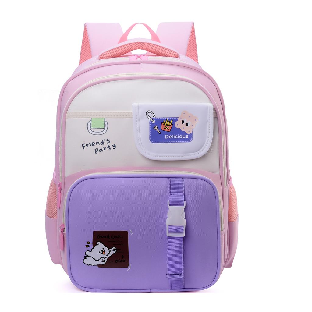 Ранец для начальной школы, легкий рюкзак с защитой позвоночника для снижения нагрузки, детский школьный рюкзак большой вместимости с несколькими отделениями