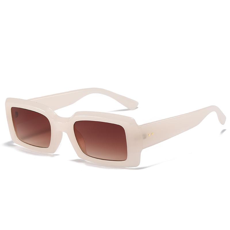 Internet celebrities ins small frame sunglasses, fashionable square jelly sunglasses, multi-color glasses