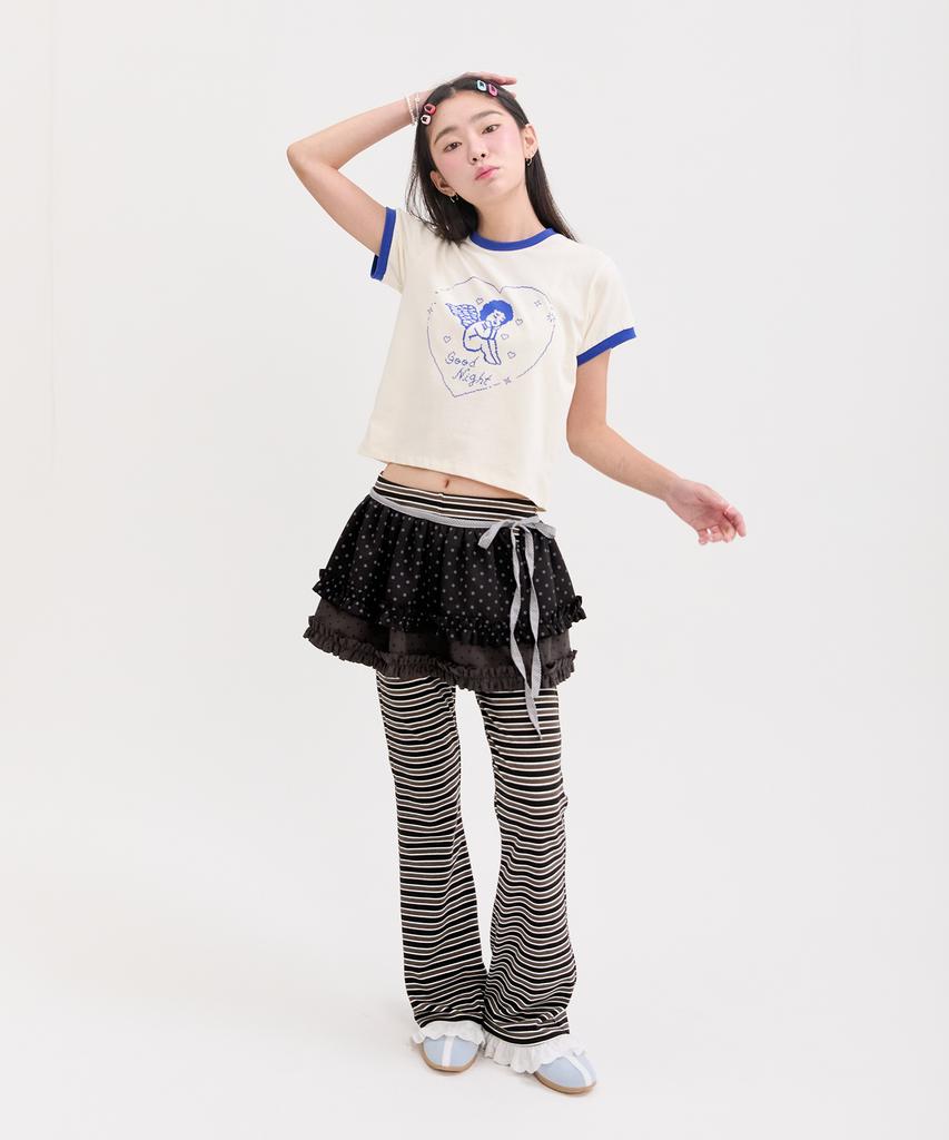 NEFNEF Stripe Leggings Pants_Black