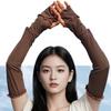 Ruffles Sunscreen Arm Sleeves Solid Color Cycling Arm Cover Breathable Ice Silk Arm Sleeves  Ladies
