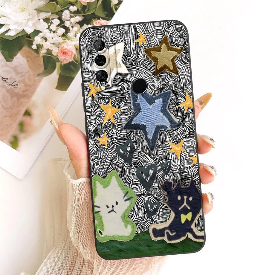 Luxury Fashion Painting Phone Case For Huawei Honor 10 10i 10 Lite 10x Lite Back Cover Liquid Silicone Soft Bumper Shockproof