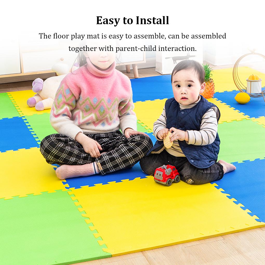 20 Pieces Baby Puzzles Floor Carpet Interlocking Exercise Non-slide Foam Educational Play Mat Home Living Room