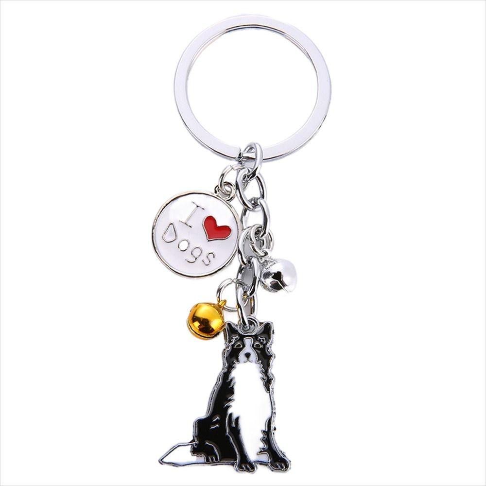 Enamel Golden Retriever Maltese Animal Bell Pet Keyring Pet Keychain Dog Keychain Dog Pendant