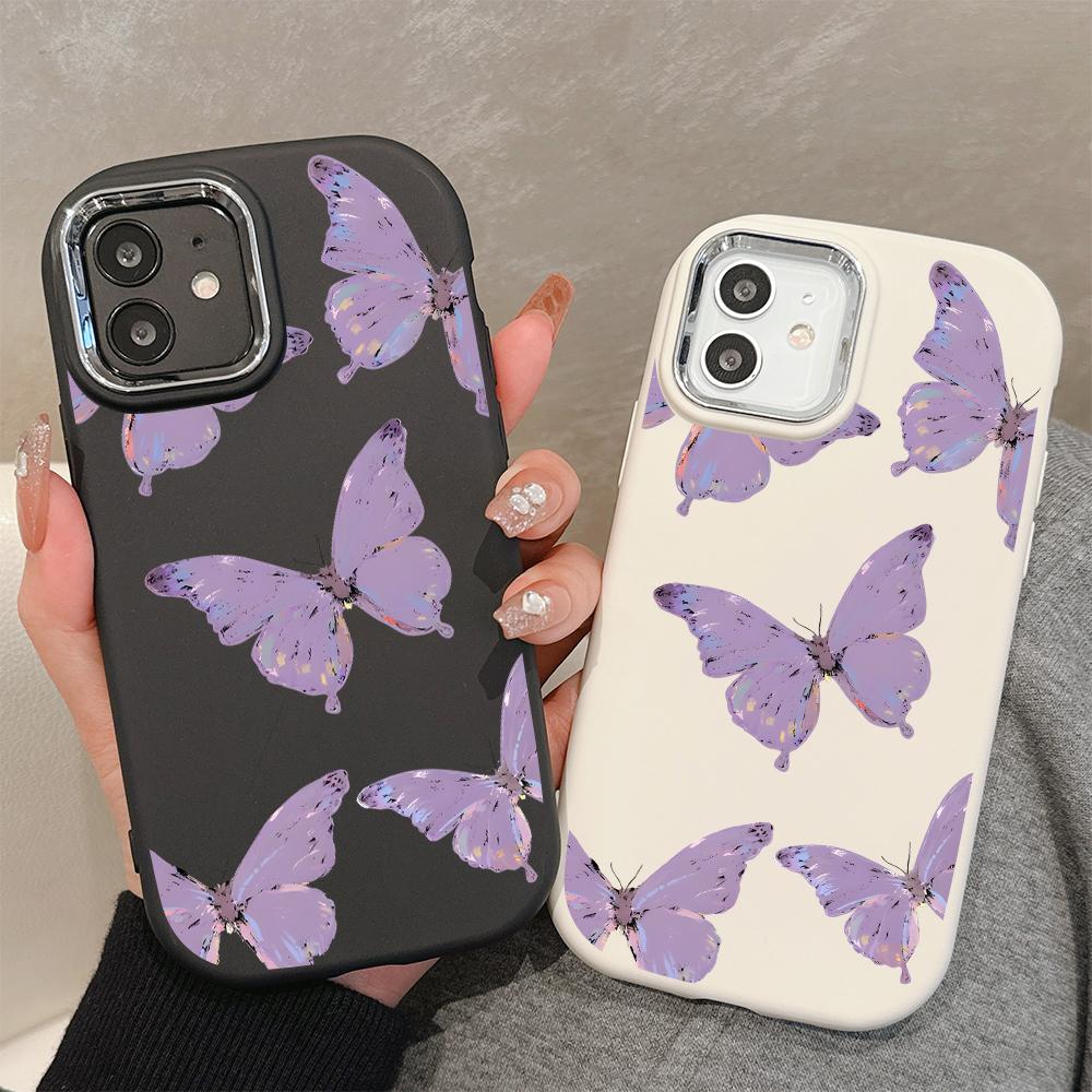 Solid Color Silver Edge Lens Soft Liquid Silicone Shockproof Phone Case for iPhone Samsung Huawei Honor Xiaomi Redmi OPPO Realme Vivo Infinix Tecno