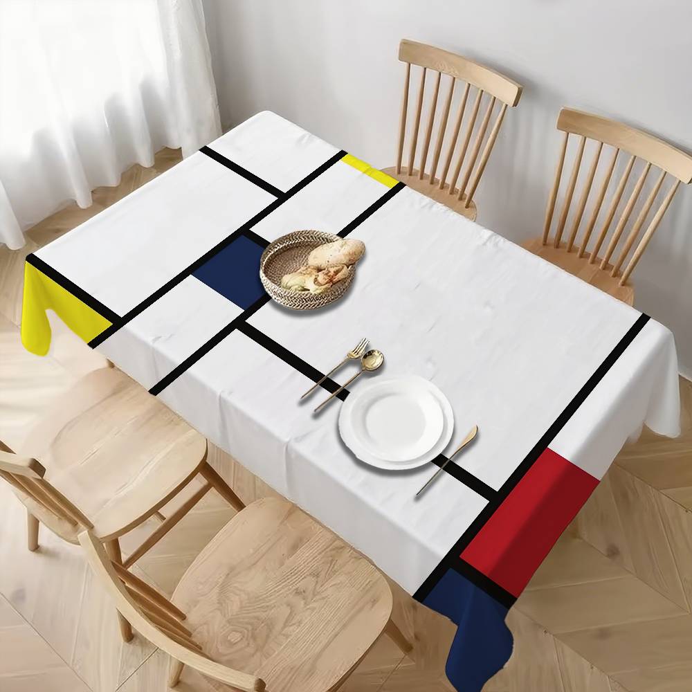 Скатерть Art P-Piet CC-ornelies M-Mondrian Покрытие для домашнего обеденного стола Покрытие для банкетного стола на открытой вечеринке Скатерти для украшения отеля