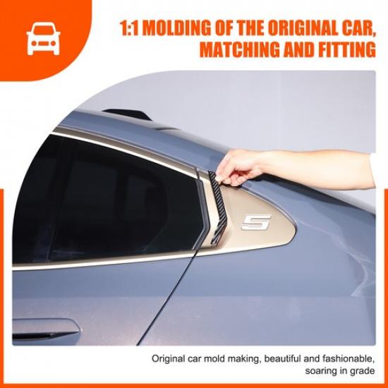 Soft Carbon Fiber Rear Triangle Glass Trim Sticker For BMW 5 Series G60 i5 2024+