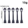 5PCS Plastic Model Mini Retro Street Lights Miniature Scale Model Model Railway Train Lamp Decorative Lights Simulation