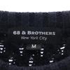 68&brothers Свитер с длинным рукавом M Темно-синий системная вязка Мужской Б/у