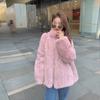 2024 новая мода мягкая зимняя куртка для девочек из искусственного меха кролика Рекс, женская шуба для молодых
