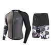 Mens Rash Guard Set UV Protection Long Sleeve Swimwear Surfing Snorkeling Diving Water Sports