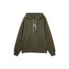 Embroidered Logo Hoodie Men Tops Olive-Green FV4024-325