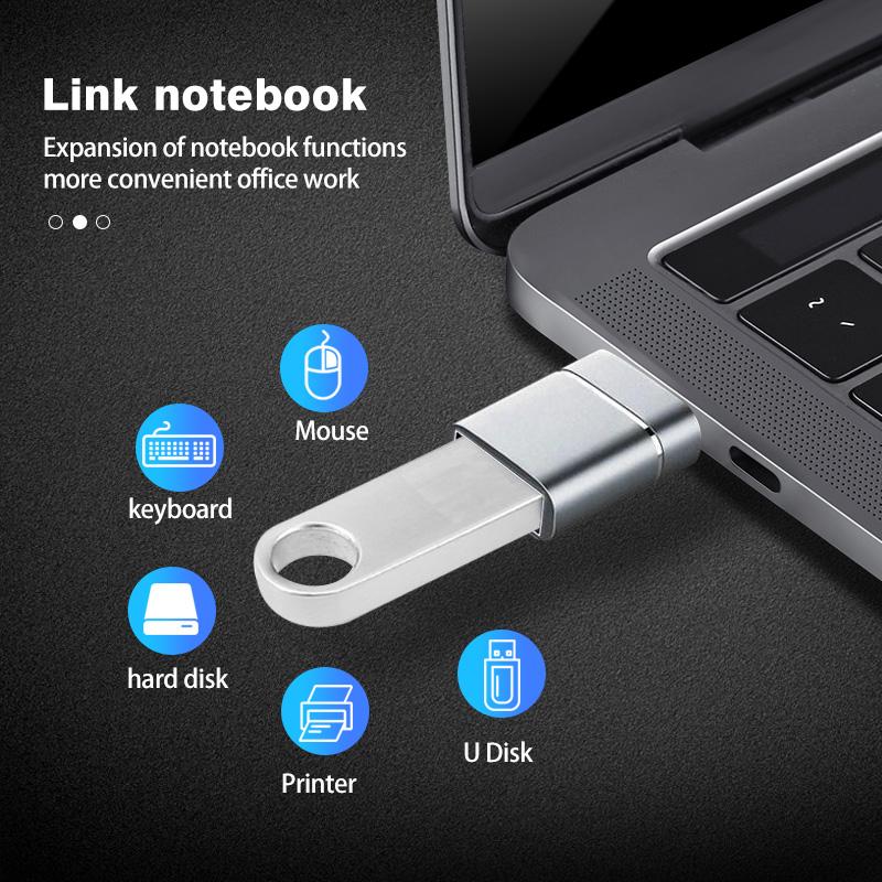 FONKEN Адаптер OTG типа C-USB C 3,0 USB-C «папа-гнездо» USB-кабель-конвертер для флэш-накопителя Macbook, разъем USB3 для мыши и телефона