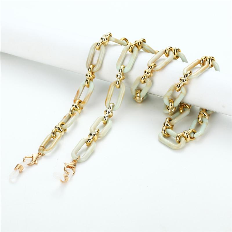 1 предмет, богемная цепочка для солнцезащитных очков из акриловой смолы, держатель для маски с защитой от потери, ремешок для очков для чтения, цепочка на шею, ювелирные аксессуары