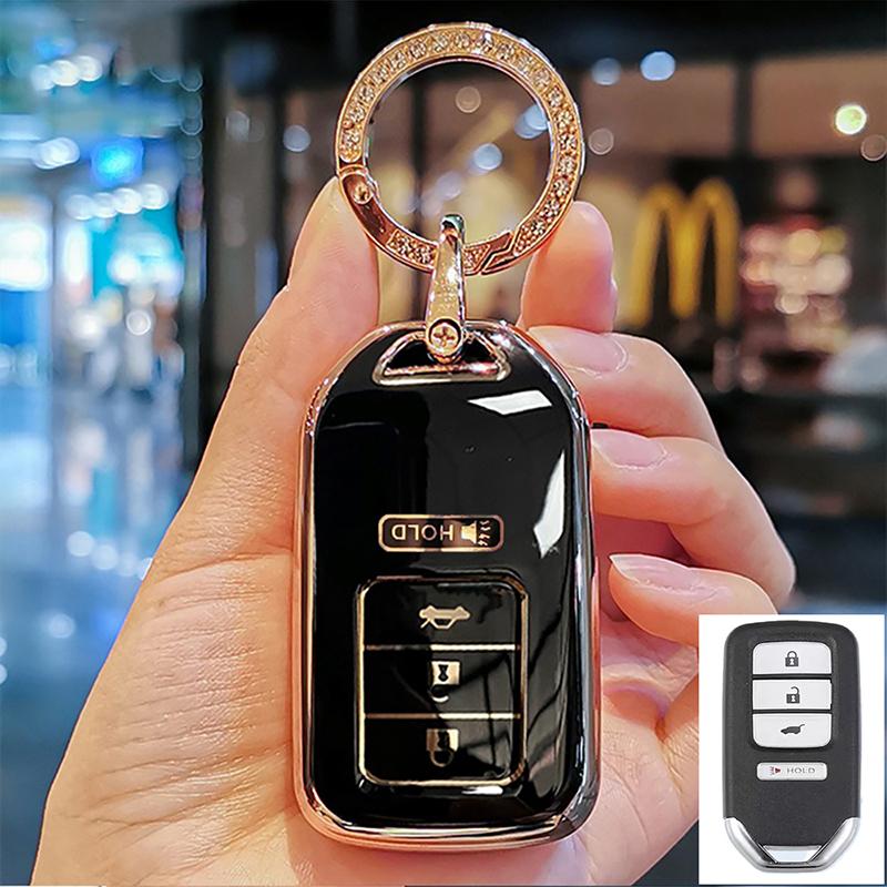 4 Buttons Fasion TPU Car Remote Key Fob Cover Case For Honda Accord EX EXL Civic Crv Hrv Pilot Ridgeline 2016 -2018 Pocketor RM4