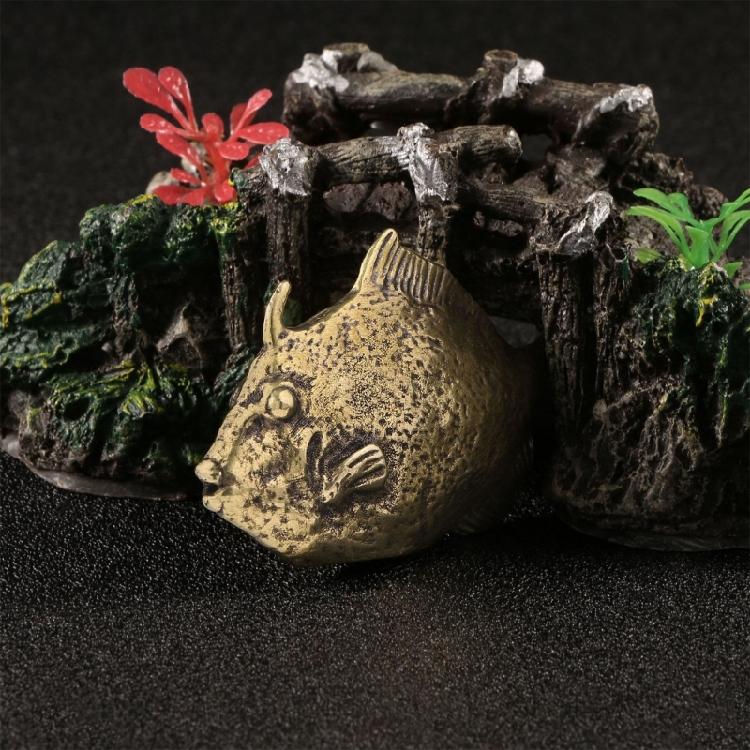 Металлическая миниатюрная фигурка осетра, антикварная скульптура животного, декоративное произведение искусства, украшение для полки, стола, для подарка