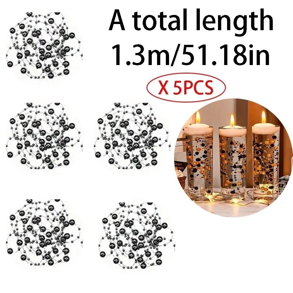 10pcs 4.27ft Length Vase Filler Bead Strings Solid Color Fake Pearl Bead Strings for Wedding