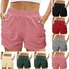 Summer Women's Elastic Casual Outdoor Pocket Elastic High Waist Running Shorts