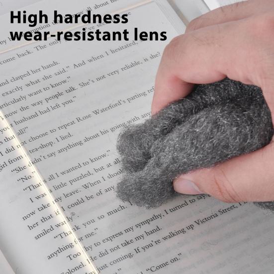 Книжный светильник Перезаряжаемый Прозрачный Светодиодный Плоский Светильник для Чтения Диммируемая Панельная Лампа с 3 Цветами и Таймером Свет на Всю Страницу для Читателей и Любителей Книг