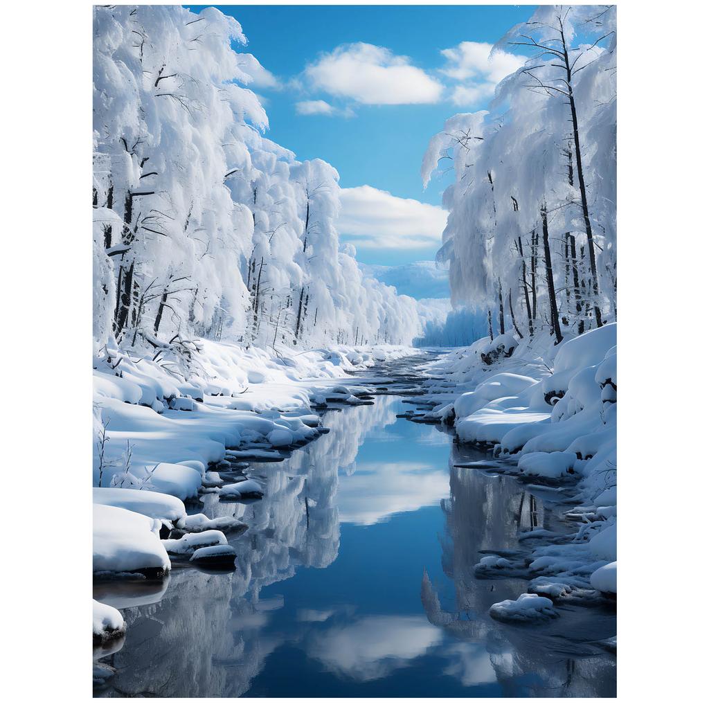 Zimowe Uroki Zimowe Uroki, 50X70 Cm, Bez Ramy, Płótno Premium Na Blejtramie