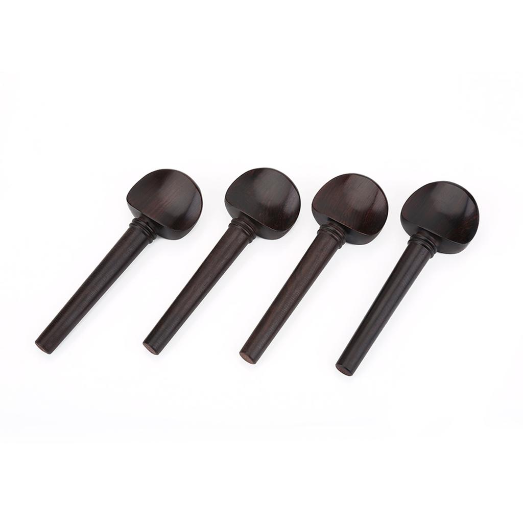 4pcs Ebony Wood Cello Pegs Tuning Accessories No Hole Musical Instruments Parts for 4 4 Cello