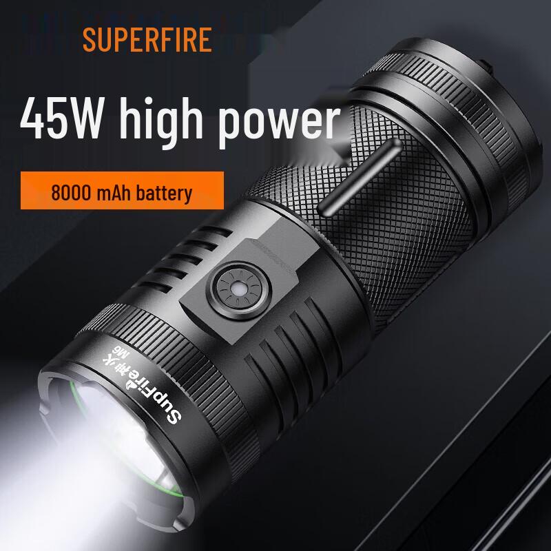 SupFire M6-P50 Long-Range Type-C Rechargeable Emergency Flashlight