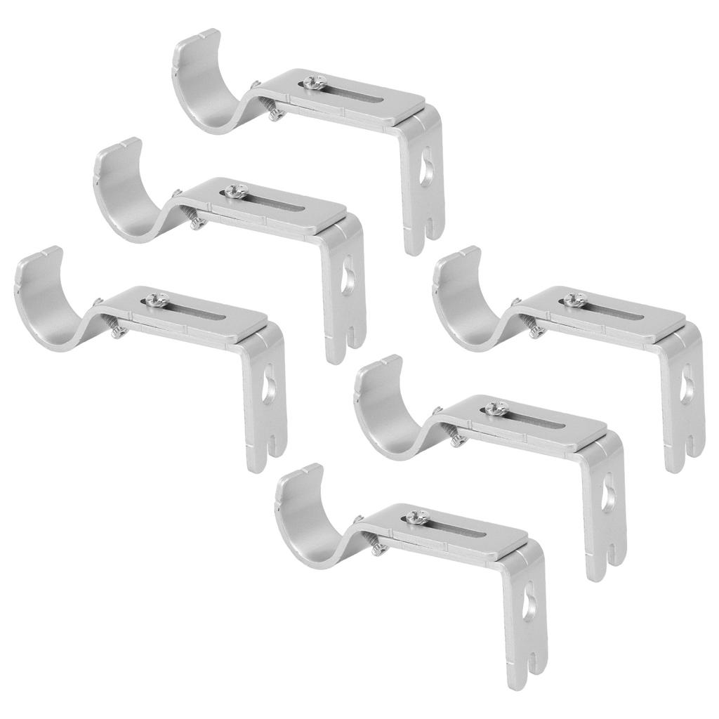 6шт кронштейны для карниза для штор железный регулируемый держатель для оконного карниза для настенного крепления серебристый