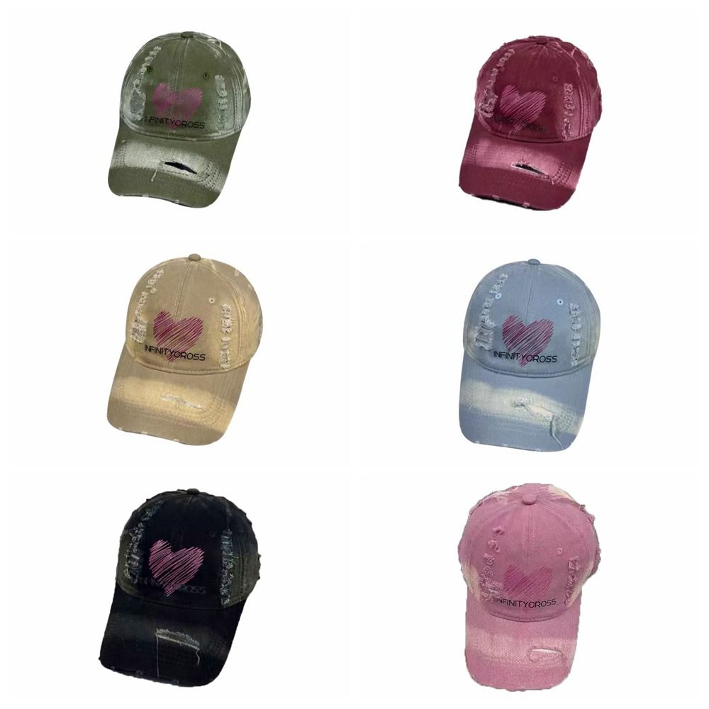 Бейсболка с регулируемой надписью Солнцезащитная кепка с дыркой Модная бейсболка Love Streetwear