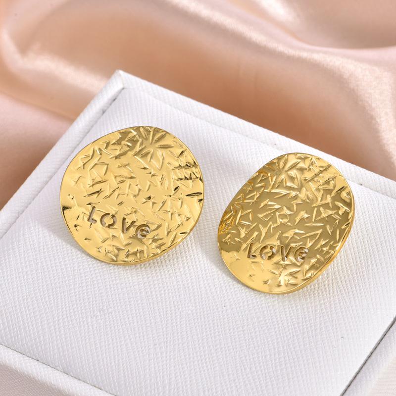 Серьги-пусеты из высококачественной золотистой нержавеющей стали для женщин - Идеально подходят для поездок на работу