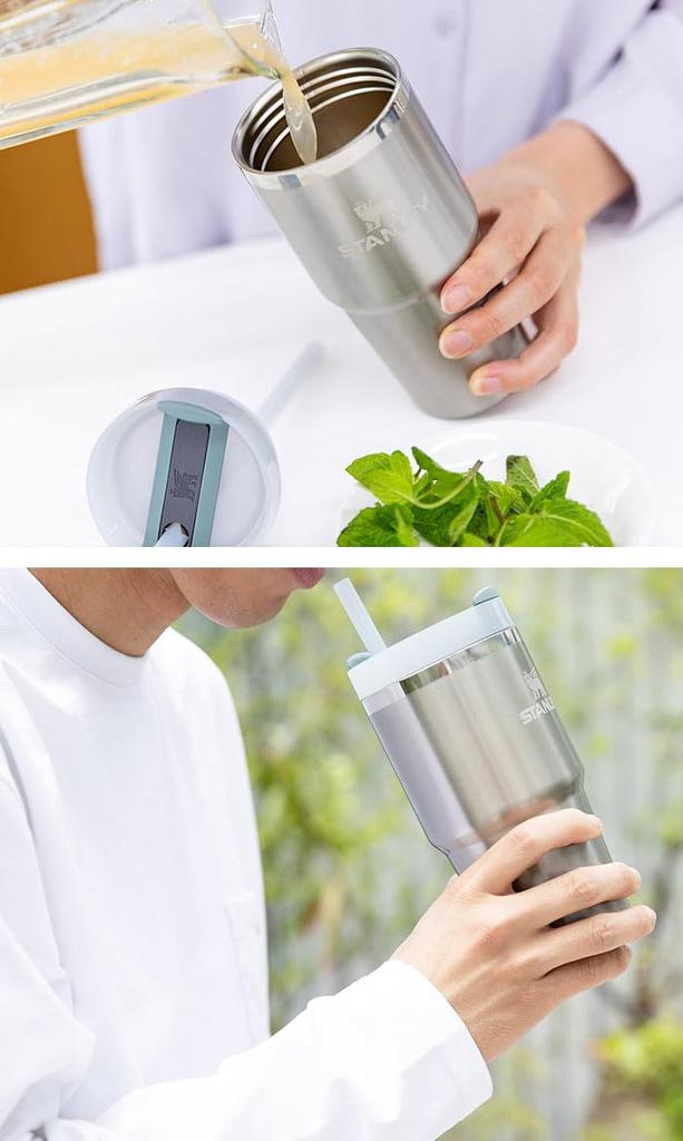 STANLEY STANLEY Vacuum Slim Quencher 600ml Tumbler Bottle Water Bottle Cold Reservation Leisure Stylish Outdoor with Lid Straw Portable Camping