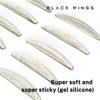 BLACKWINGS 5 пар силиконовых подушечек для завивки ресниц с золотыми пайетками, подушечки для завивки ресниц, силиконовые липкие