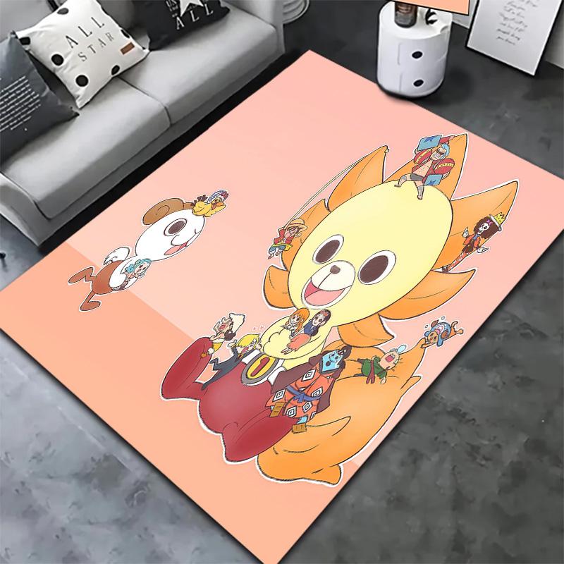 One Piece Jolly Roger Logo Carpet Rug For Living Room Bedroom Home Sofa Decoration,kids Play Nonslip Floor Mat